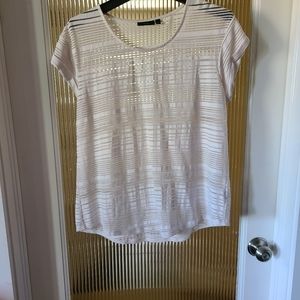 Apt. 9 with Striped Semi-Sheer Top Size Large